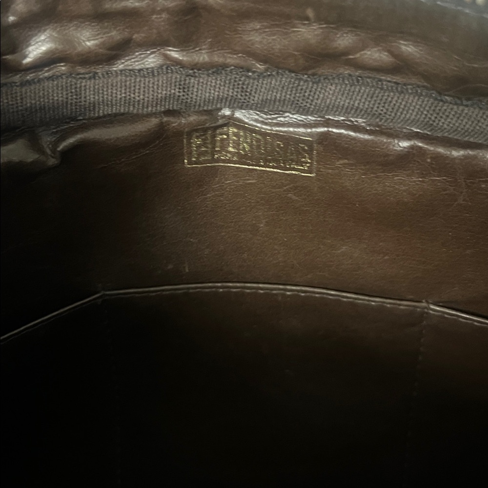 Vintage Fendi Brown FF Monogram Shoulder Bag - Picture 13 of 14